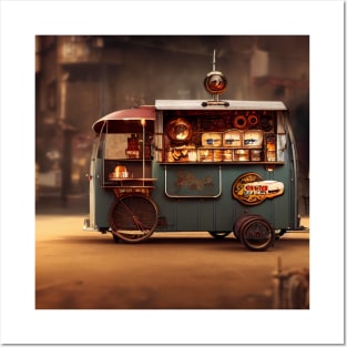 Steampunk Tokyo Ramen Food Truck Posters and Art